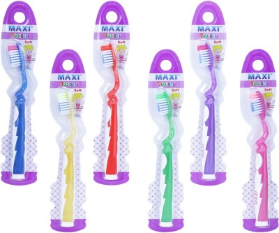 Maxi Twisty Junior Soft Toothbrush(Pack of 6)