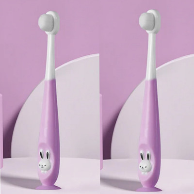 Magic Pebbles Supersoft Bristles & Section Cup Base Tooth Brush for Kids/Babies/Toddlers Extra Soft Toothbrush