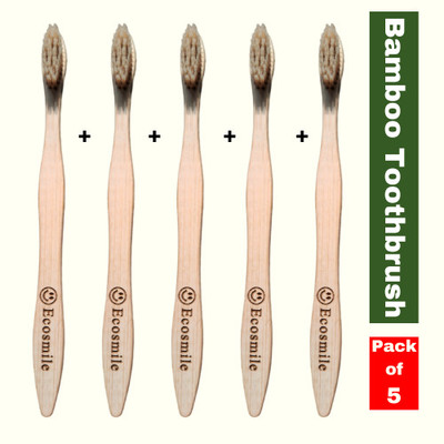 Eco Smile S Curve Bamboo Toothbrush Extra Soft Toothbrush(Pack of 5)