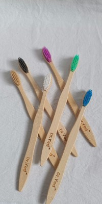 Dr.ved Organic Bamboo charcoal toothbrush Soft Toothbrush(Pack of 6)