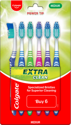 Colgate Extra Clean Toothbrush – Medium Medium Toothbrush(Pack of 6)