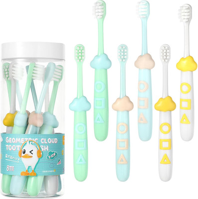 Zibuyu Child Toothbrushes Set of 8 Ultra Soft Bristles Ages 3 to 8 Colorful Handle Ultra Soft Toothbrush(Pack of 8)