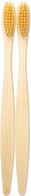 Eco Gree C Curve Fiber Wooden Biodegradable Toothbrush Soft Toothbrush(Pack of 2)