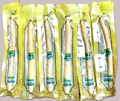 SABRA Miswak stick | Natural Herbal Toothbrush(Pack of 6)|miswak datun|peelu miswak Ultra Soft Toothbrush(Pack of 6)