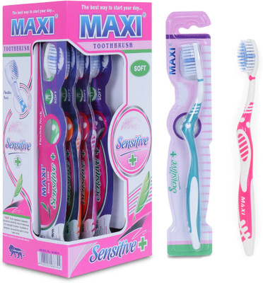 Maxi Sensitive+ Soft Toothbrush(Pack of 12)