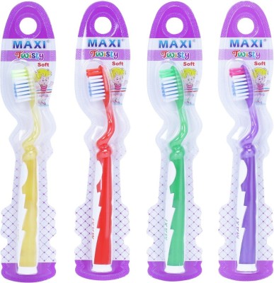Maxi Twisty Junior Soft Toothbrush(Pack of 4)