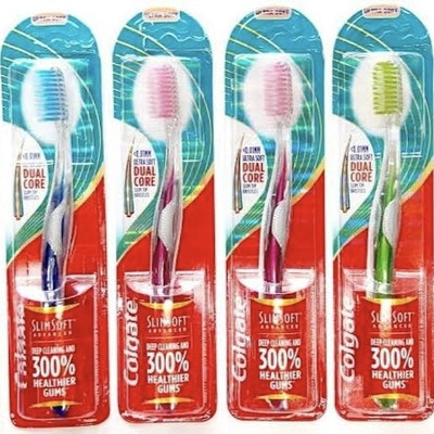 Colgate SLIMSOFT ADVANCE TOOTHBRUSH Extra Soft Toothbrush(Pack of 4)