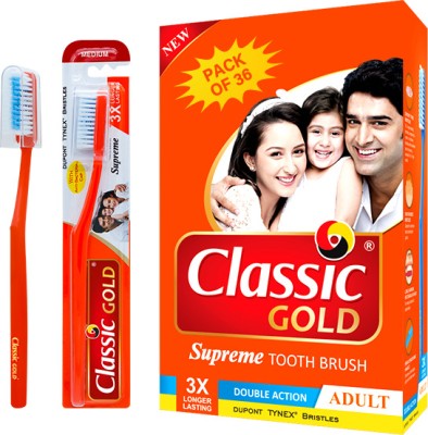 CLASSIC GOLD SUPREME Medium Toothbrush(Pack of 36)