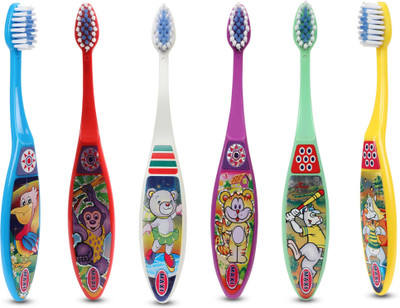 Maxi Toffee Junior Soft Toothbrush(Pack of 6)