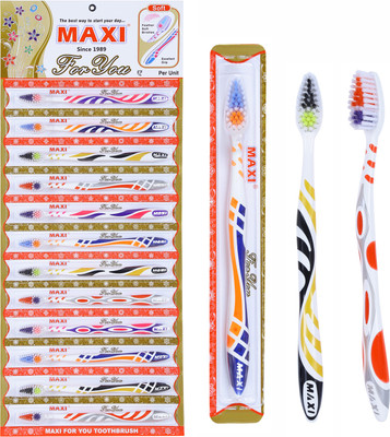 Maxi FOR YOU Soft Toothbrush(Pack of 12)