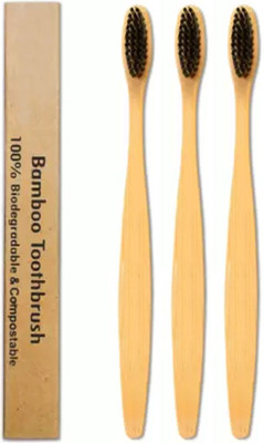 KASHIRA Eco Friendly Tooth Brush Ultra Soft Toothbrush(Pack of 3)