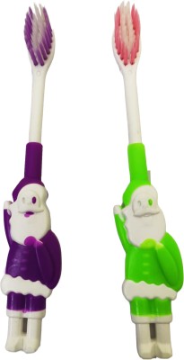 Yunicron Max Santa Kids Toothbrush - Pack 2 - Colour may vary Extra Soft Toothbrush(Pack of 2)