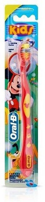 Oral-B Kids Mickey Gentle, Pack of 1, Age 2+, Easy to hold handle Soft Toothbrush