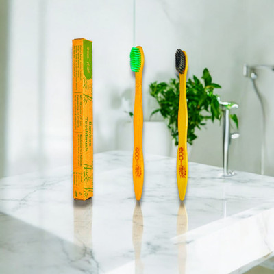 Eco with me Bamboo Toothbrush (Pack of 2) Soft Toothbrush(Pack of 2)