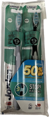 Jordan CLICK GUM PROTECTOR SUPERSOFT TOOTHBRUSH Soft Toothbrush(Pack of 2)