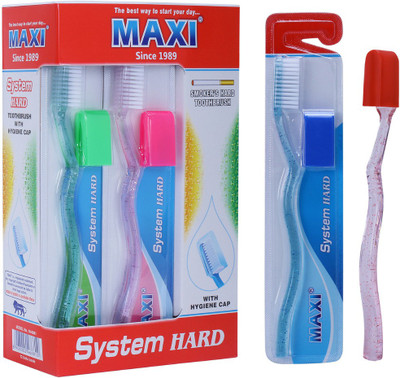Maxi System Hard Toothbrush(Pack of 12)