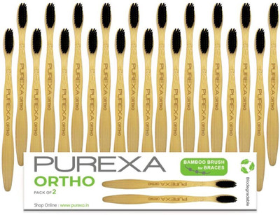 PUREXA orthodontic V shape Bristle Extra Soft Toothbrush(Pack of 20)