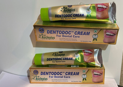 Asclepius wellness DENTODOC CREAM-2 Toothpaste(200 g, Pack of 2)