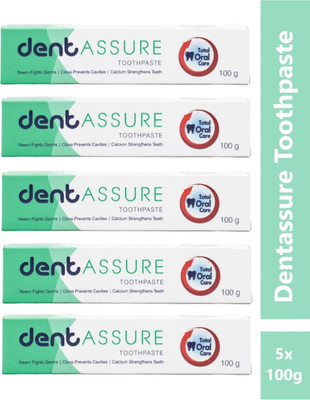 Rastic Assure Neem Tulsi & Pudina Tooth paste Pack of 5 Toothpaste(500 g, Pack of 5)