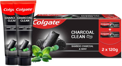 Colgate Charcoal Clean Black Gel Toothpaste, Deep Clean, Plaque Removal (Combo Pack) Toothpaste(240 g)
