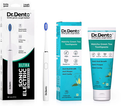 Dr.Dento Ultra Series Sonic Electric Toothbrush with Matcha Green Tea Toothpaste Toothpaste(125 g)