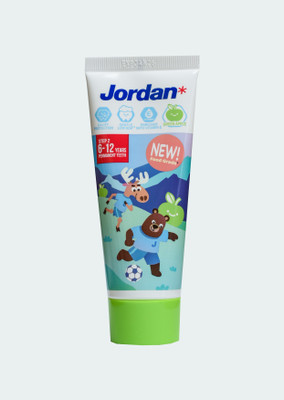 Jordan STEP 2 | Mild Fruity Flavours | Green Apple | Permanent Teeth | Gentle for Tooth Toothpaste(75 g)