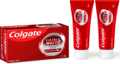 Colgate Visible White Teeth Whitening Toothpaste 100x2 Toothpaste(200 g, Pack of 2)