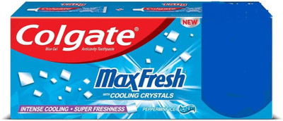 Colgate Blue Gel Paste with Menthol for Super Fresh Breath Peppermint Ice Toothpaste(300 g, Pack of 2)