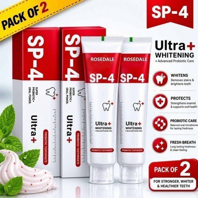 Rosedale Ultra SP-4 Teeth Whitening Ultra Probiotic Anti Cavity Toothpaste LAQ Toothpaste(30 g, Pack of 2)