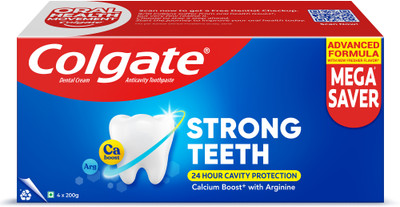 Colgate Strong Teeth Indias No.1 Toothpaste Brand, Calcium-boost for 2X Stronger Teeth Toothpaste(800 g)
