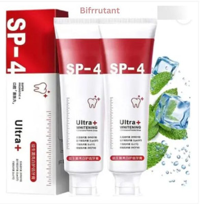 BIFRRUTANT SP4 Ultra White Toothpaste with Cavity Protection and Advanced Whitening Formula Toothpaste(30 g, Pack of 2)