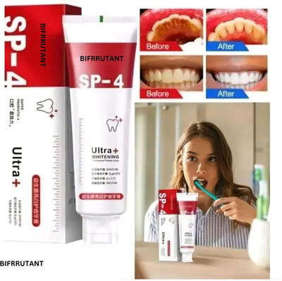 BIFRRUTANT SP 4 Ultra Whitening Toothpaste – Fresh Breath and Stronger Teeth Toothpaste(30 g)