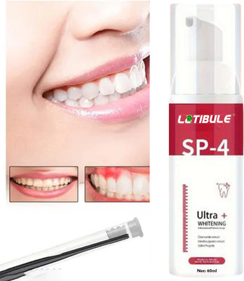 Latibule Ultra + Teeth Whitening Foam Improved Oral Health|Vegan Friendly Toothpaste(60 ml)