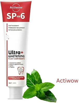 ACTIWOW SP6 Whitening Toothpaste with Enzyme Technology for Teeth Care Toothpaste(40 g)