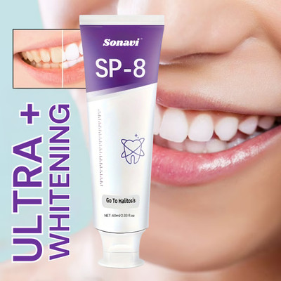 Sonavi SP-8 Toothpaste Deeply Clean Gums & Stain Removal White Gel Toothpaste(60 ml)