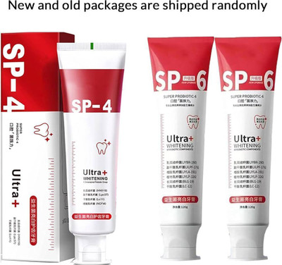 Bingeable SP-6 Ultra White Toothpaste (30g Each, 2 Pack) | Daily Whitening & Freshness Toothpaste(60 g, Pack of 2)