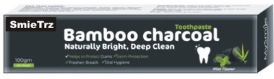 SMIETRZ Deep Clean Toothpaste With Bamboo Charcoal & Wintergreen Mint For Plaque Removal Toothpaste(100 g)
