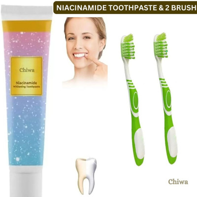 CHIWA Whitening Toothpaste | Niacinamide Formula for Sensitive Teeth Whitening Toothpaste(100 g, Pack of 3)