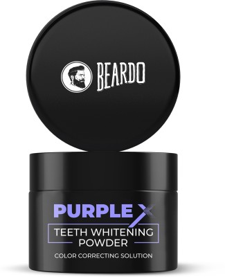 BEARDO Purple X Teeth Whitening Powder | Stain and Yellow Teeth Removal Teeth Cleansing(50 g)