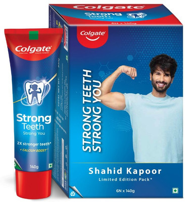 68% OFF on Colgate Strong Teeth Toothpaste Shahid Kapoor Limited Edition Pack Toothpaste(840, Pack of 6) 68% OFF on Colgate Strong Teeth Toothpaste Shahid Kapoor Limited Edition Pack Toothpaste(840, Pack of 6)