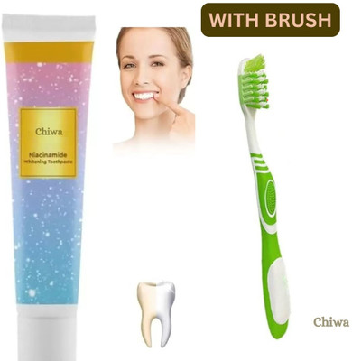 CHIWA Whitening Toothpaste with Niacinamide | Fresh Smile & Brilliant Oral Health Toothpaste(100 g, Pack of 2)