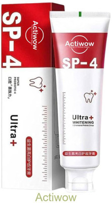 ACTIWOW SP4 Whitening Charcoal Toothpaste with Fresh Coconut Oil Toothpaste(40 g)