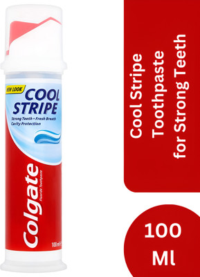 Colgate Cool Stripe pump for strong teeth toothpaste Toothpaste(100 ml)