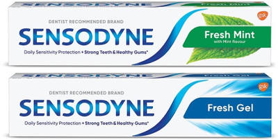 SENSODYNE Toothpaste Fresh Mint & Toothpaste Fresh gel Toothpaste(150 g, Pack of 2)