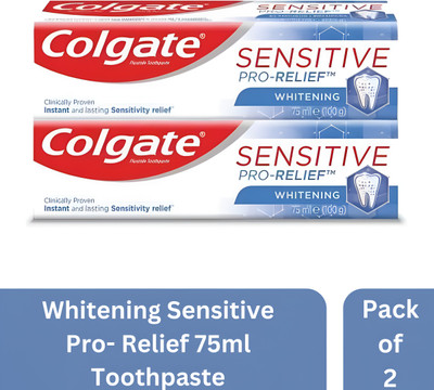 Colgate Whitening Sensitive Pro- Relief ( Pack of2) 75ml Toothpaste(150 ml)