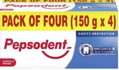 PEPSODENT Germicheck+ Cavity Protection, 150 g Pack of 4 Toothpaste Toothpaste(600 g, Pack of 4)