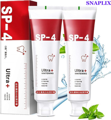 Snaplix Sp4 Ultra Whitening – Advanced Brightness Technology For Daily Freshness Toothpaste(30 g, Pack of 2)