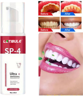Latibule Ultra + Teeth Whitening Foam Tooth Creme NaF Anticavity Toothpaste(60 ml)