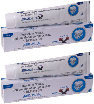 Pil Sensopil Gel Dual Action Formula for Gum Health, Cavity and Tooth Sensitivity | Toothpaste(100 g, Pack of 2)