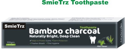 SMIETRZ Anti-Stain Charcoal Toothpaste for Stain Removal & Teeth Whitening Toothpaste(100 g)